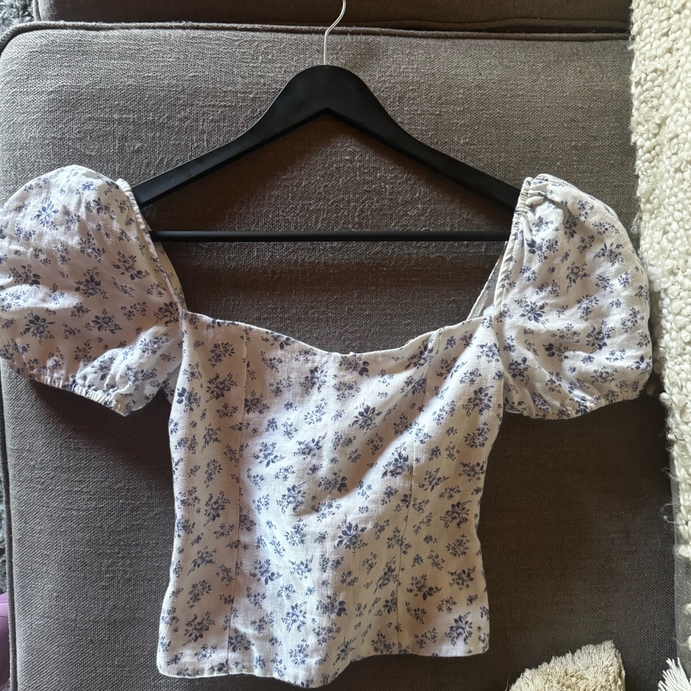 Reformation linen blouse size 0